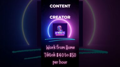 Content Creator $40 to $50 per hour / Work from Home Job...Hurry!!!