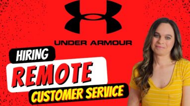 Under Armour Hiring Remote Work From Home Customer Service With No Degree Required | USA Only