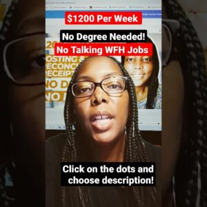 Urgently Hiring! $1,200 Per Week! No Degree Needed! No Talking WFH Jobs#shorts