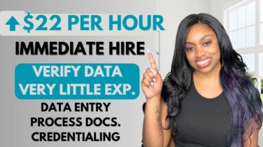 🔥$18-$22 HOURLY TO VERIFY DATA ONLINE (REVIEW DOCS) EASY DATA ENTRY WORK I HEALTHCARE