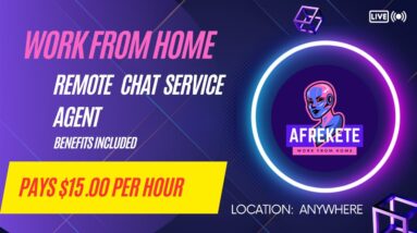 Remote Chat Service Agent Pays $15 per hour w/ bonuses|Work from Home Today!!!