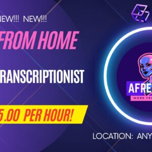 New!!! Legal Transcriptionists Work from Home Job |Pays $15 per hour remote
