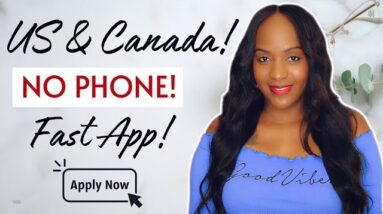 No PHONE! FULL TIME! US & CANADA! FAST Application! NEW Work From Home Job