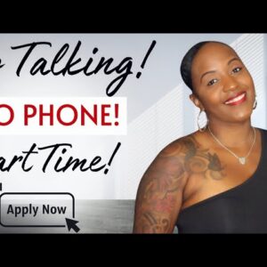 No TALKING! No PHONE, & PART TIME! NEW Work From Home Job, Hiring Now