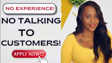 NO TALKING To CUSTOMERS, NO EXPERIENCE! NEW NO PHONE Work From Home Job