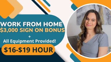 $3,000 Sign On Bonus + Equipment Provided | AT&T Hiring Work From Home Job | $16 To $19 Hour | USA