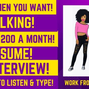 No Talking Work From Home Job No Interview Work When You Want Up To $1200 A Month Get Paid To Type