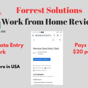 Forrest Solutions Pays $18 to $20 per hr |Remote Data Entry Clerk Work from Home Review