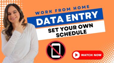 Set Your Own Hours! Non-Phone DATA ENTRY Work From Home Job | No Degree Needed | USA