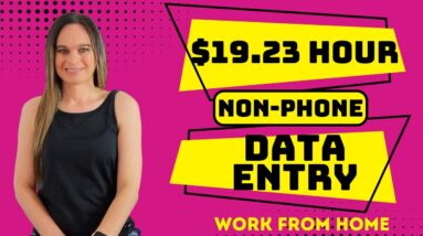 $19.23 Hour DATA ENTRY (Non-Phone)  Work From Home Job Updating Employee Records | Benefits | USA