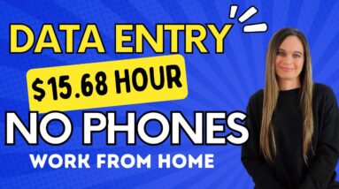 $15.68 Hour Data Entry Clerk Work From Home Job 2023 | NON-PHONE | NO DEGREE NEEDED | Remote Job